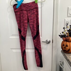 Reflex 90 degrees Vibrant Pink and Black Active Leggings